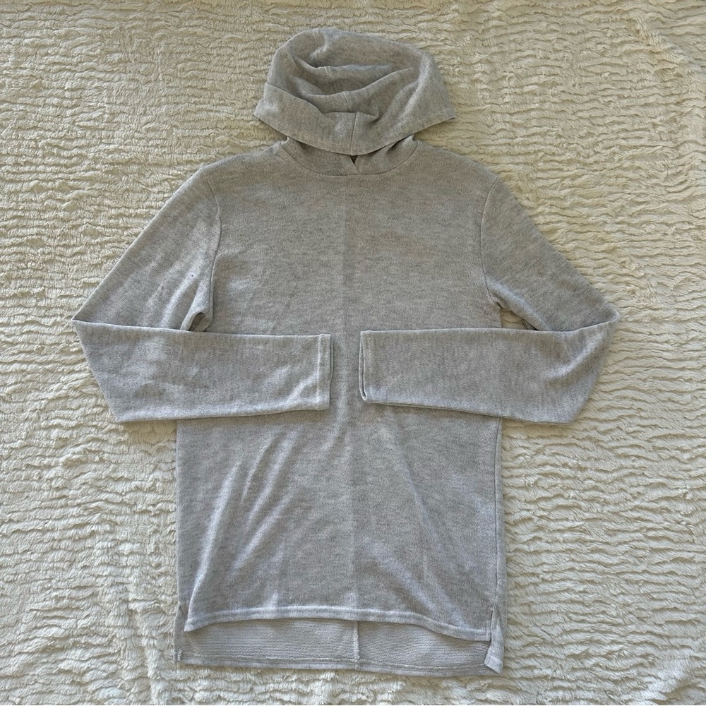 Cozy Light Gray Turtleneck Top